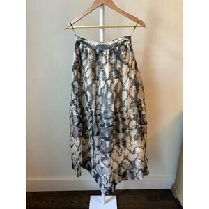 Ulla Johnson Silk Tie-Dye Midi Skirt, Size 0